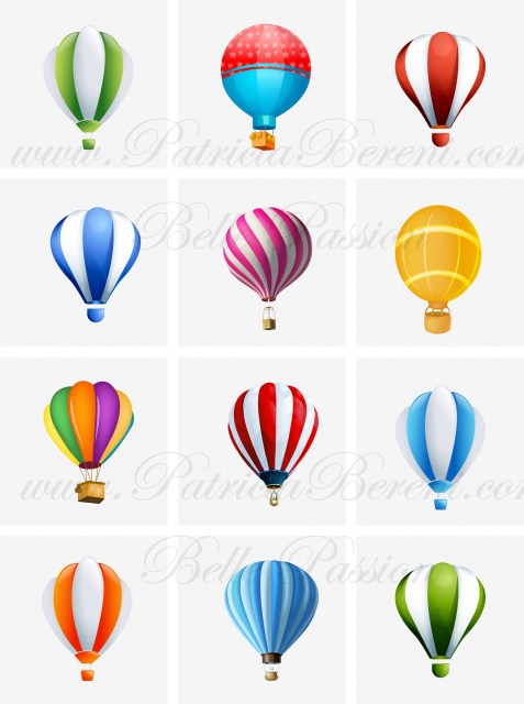 Floating hot air balloons 3 Text